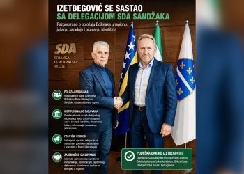 Bakir Izetbegović razgovarao sa delegacijom SDA Sandžaka o položaju Bošnjaka u regionu
