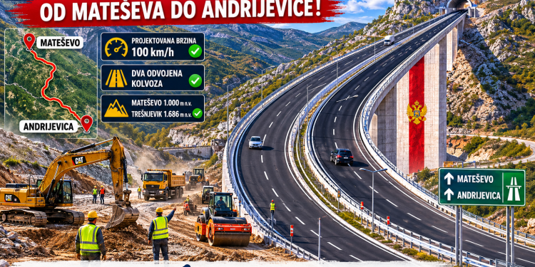 Vlada Crne Gore dala zeleno svjetlo za pripremne radove na dionici autoputa Mateševo–Andrijevica