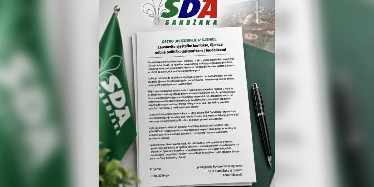 Sjenica na prekretnici: SDA Sandžaka upozorava na ugrožavanje suživota i javnog zdravlja