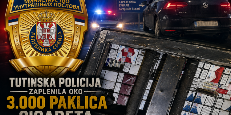 Tutinska policija zaplijenila oko 3.000 paklica cigareta bez akciznih markica