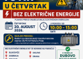 Tutin u četvrtak bez električne energije: Više naselja bez napajanja od 10 do 15 sati