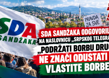 SDA Sandžaka odgovorila na naslovnicu „Srpskog telegrafa“: „Podržati borbu drugih ne znači odustati od vlastite borbe“