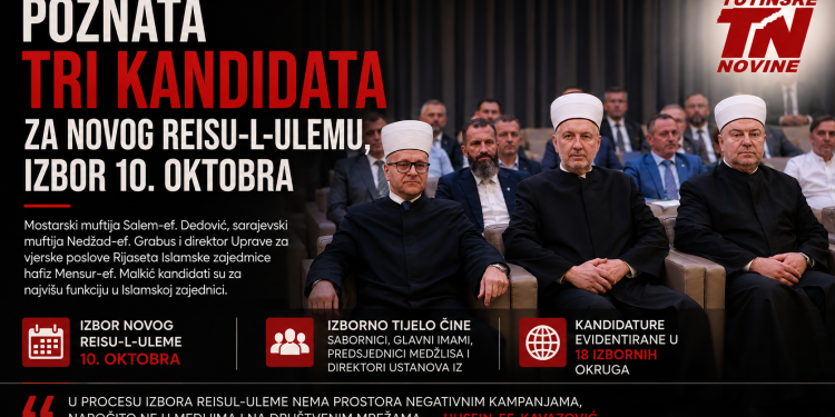 Poznata tri kandidata za novog reisu-l-ulemu, izbor 10. oktobra