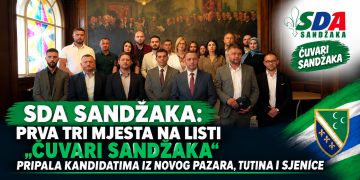 SDA Sandžaka: Prva tri mjesta na listi „Čuvari Sandžaka“ pripala kandidatima iz Novog Pazara, Tutina i Sjenice