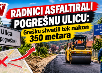 Radnici asfaltirali pogrešnu ulicu: Grešku shvatili tek nakon 350 metara