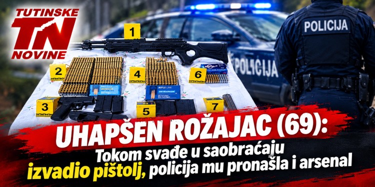 Uhapšen Rožajac (69): Tokom svađe u saobraćaju izvadio pištolj, policija mu pronašla i arsenal