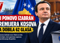 Kurti ponovo izabran za premijera Kosova: Vlada dobila 62 glasa