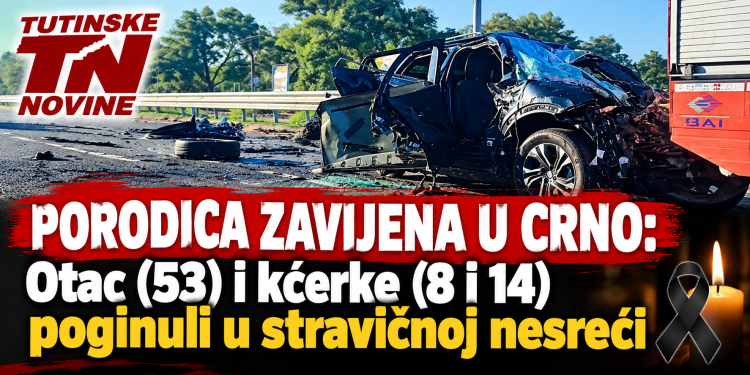 Porodica zavijena u crno: Otac (53) i dvije kćerke (8 i 14) poginuli u stravičnoj nesreći