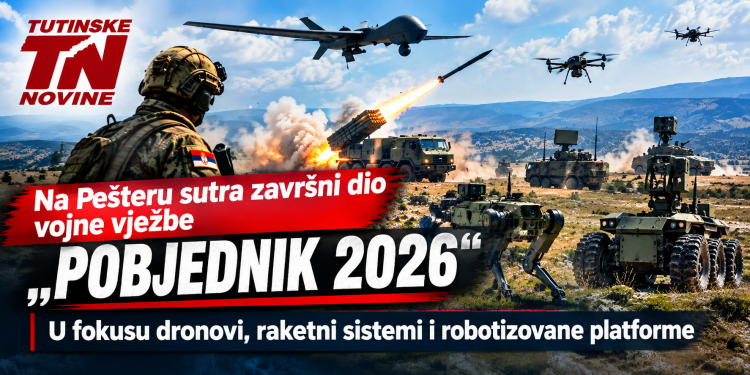 Na Pešteru sutra završni dio vojne vježbe „Pobjednik 2026“: U fokusu dronovi, raketni sistemi i robotizovane platforme