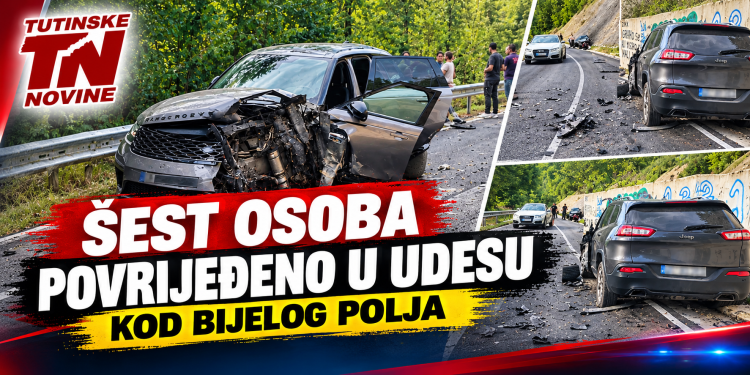 Šest osoba povrijeđeno u saobraćajnoj nesreći kod Bijelog Polja: Jedna zadobila teške povrede