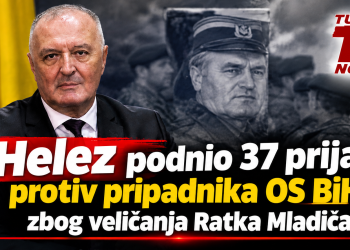 Helez podnio 37 prijava protiv pripadnika OS BiH zbog veličanja Ratka Mladića