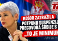 Kosor zatražila potpunu suspenziju pregovora Srbije s EU: „To je minimum“