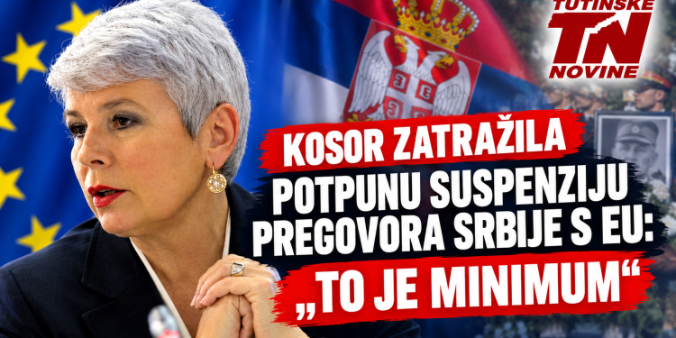 Kosor zatražila potpunu suspenziju pregovora Srbije s EU: „To je minimum“