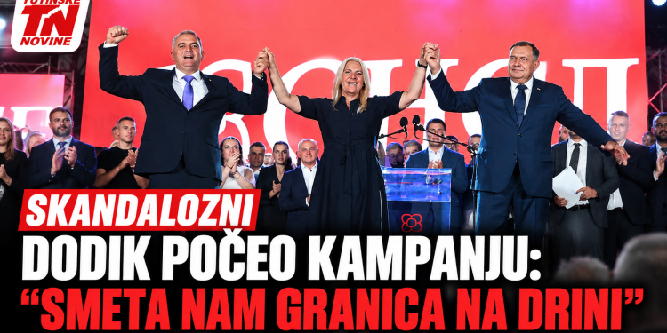 Skandalozni Dodik počeo kampanju: “Smeta nam granica na Drini”