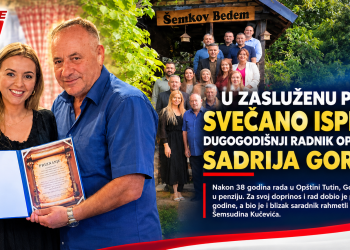 Sadrija Goruždić nakon 38 godina rada svečano ispraćen u penziju