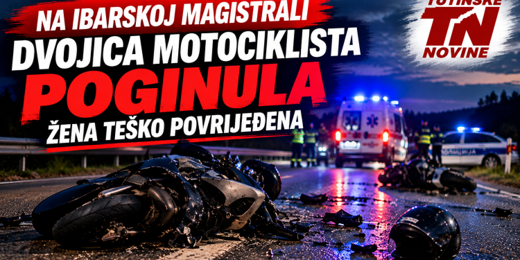 Tragedija na Ibarskoj magistrali: Dvojica motociklista poginula, žena teško povrijeđena