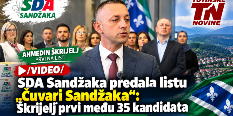 /VIDEO/ SDA Sandžaka predala listu „Čuvari Sandžaka“: Škrijelj prvi među 35 kandidata