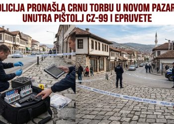 POLICIJA PRONAŠLA CRNU TORBU U NOVOM PAZARU: Unutra pištolj CZ-99 i epruvete